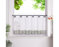 Halftransparante Vitrage Gordijnen in Landhuisstijl – Korte Louvers voor Keuken en Woonkamer – Beschikbaar in Diverse Kleuren en Maten