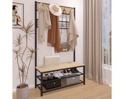 Halkast Alizee - 100x40x180cm - eikdecor/zwart