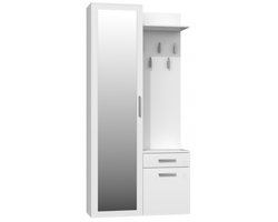 Halkast Met Kapstok-Halmeubel-Halkasten Met Deuren-Halkasten-Halkast Wit-Kapstokkast