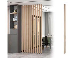 Hallen Partition - Ruimteverdeler Paal - Woonruimte Indelen - Boorvrije Installatie - Verstelbare Hoogte - Natuurlijk Hout