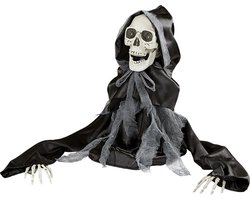 Halloween decoratie bewegende Magere Hein 50 cm met licht en geluid