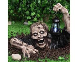 Halloween decoratie buiten-Halloween versiering voor buiten-Halloween horrorbeeld met LED--geschikt voor buiten, tuin, terras, binnenplaats, gazon