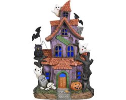 Halloween Decoratie - Huis Ornamenten - Tafel Decoreren - Kleur Veranderende Lichten - 22 cm - Lila