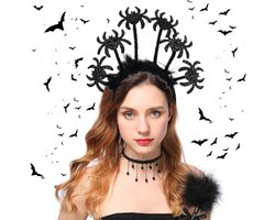 Halloween Haarband met Vleermuis en Spin - Kinderaccessoires voor Halloween Kostuum en Feestelijke Carnavalslook voor Dames