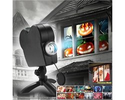 Halloween Kerst Raam Projector Licht, 12 Films Festival LED Projectie Decoratie Spotlight