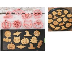 Halloween Koekjesvorm - Uitsteekvormpjes - Koekjes uitsteker - Cookie cutter - 8-delige set - Kunststof - Uitsteekvormpjes - Cookie cutter, Taartdecoraties