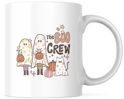 Halloween Mok met tekst: The Boo Crew | Halloween Decoratie | Grappige Cadeaus | Grappige mok | Koffiemok | Koffiebeker | Theemok | Theebeker