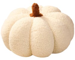 Halloween Pompoen Bankkussen - Decoratief Pompoenkussen - Pluche Pompoenkussen - Zacht Pluche Pompoenkussen - Decoratief Pluche Pompoenkussen - Pluchen Speelgoed - Geschikt voor Feesten, Halloween, Verjaardagsgelegenheden - Wit
