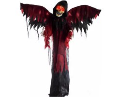 Halloween pop Skalet met vleugels (Beweging, licht en geluid) 1.60 M hoog