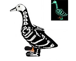 Halloween-Spookkostuum - 1 Stuk - Lichtgevend - Spook Kostuum - Halloweenkostuums - Geschikt Voor Halloween Decoratie, Porch, Tuin, Binnen- En Buitengebruik, Halloweenfeesten - Geschikt Voor 23-Inch Cementen Porch Goose Standbeeld