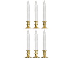 Halloween Tafeldecoratie: Set LED Kaarsen met houders - 6 stuks