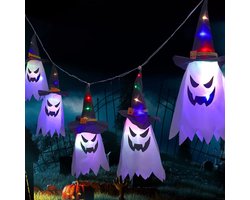 Halloween verlichting - Multicolor - 5 Stuks - Op Batterijen - Ghost - Wizard - Halloween Decoratie - Tuinverlichting - Fairy Lights - Lichtsnoer Buiten
