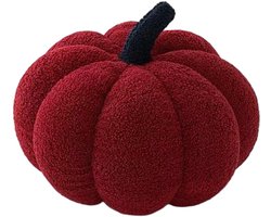 Halloween/Kerst Pompoen Kussen - Pompoen Vorm Crème Wit Decoratief Kussen - Kussen, Herfst Decoratief Kussen - Esthetisch Bankkussen - Bed Decoratief Kussen - Rond Kinderkamer Cadeau - J Stijl - 20cm