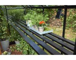 Halls Greenhouses Tafel Qube 128 -Geïntegreerd Zwart Gecoat
