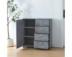 Halmeubel Döbritz 84x80x28 cm betonkleurig