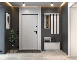 Halmeubel - Hal Kast-met Spiegel, Kapstok en Schoenenkast