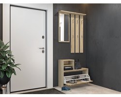 Halmeubel -Hal Kast -Spiegel- Kapstok en Schoenenkast