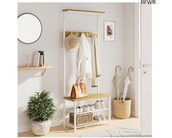 Halmeubel met Kapstok - Halbank - Halkastje - Organiser