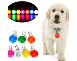 Halsband lampje - Verlichting huisdieren - Zichtbaarheid en veiligheid - Penninglampje - Geschikt voor honden en katten - Roze - Jonyx