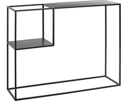 Haltafel | Zwart | Metaal | Industrieel | 100x80x30cm