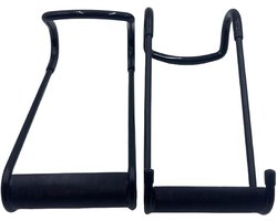 Halter Spotter Haken - Bankdruksteunen Ondersteuning - Veilige Krachttraining - Robuuste Heavy-Duty Constructie - 26 cm - Zwart