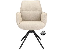 Haluta Draaibare Eetkamerstoel met arm Otis - Beige