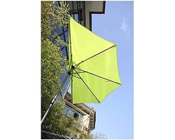 Halve Balkon Parasol 2,7 m – Half Rond Tuinparasol met Handzwengel, UV-beschermend Polyester, Weerbestendige Outdoor Zonwering voor Balkon, Terras & Tuin (Fruitgroen)