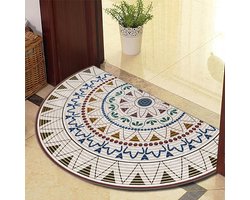 Halve Cirkel Deurmat Binnen en Buiten - Antislip Entree Tapijt 40x60 cm