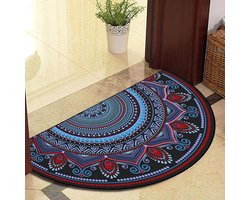 Halve cirkel tapijt voor gepersonaliseerde deurmatten - fluorescerend blauw 40x60cm