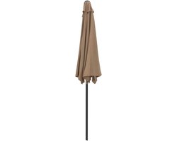 Halve Parasol - Balkon Parasol - Buiten Zonnen - Zwengelmechanisme - 270 x 144 cm - Taupe