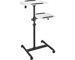 Hama Beamertafel Met 2 Niveaus (42x50/40x35 Cm) In Hoogte Verst. Met Wielen