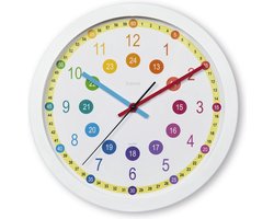 Hama Kinder-wandklok "Sal", tikt niet, voor kinderkamers, analoog, Ø 30 cm, bont