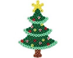Hama midi KERSTBOOM / SPAR / DEN / BOOM / DENNENBOOM strijkkralen vormpje figuur / grondplaat / legbordje voor normale strijkparels (natuur bos) strijkkralenbordje / legbordje, creatief schoencadeau voor kinderen / cadeau idee Kerstmis / feestdagen!