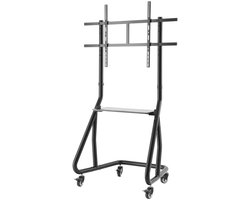 Hama TV Standaard + Wielen in Hoogte Verstelbaar voor Schermen tot 100 Inch Zwart