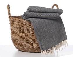 Hamam Plaid | Deken | Picknickkleed | Bankdekentje | Visgraat | ZigZag | 170 x 220 cm | het beste en zachtste katoen | prewashed | ongebleekt | volle franjes | vele kleurtjes | hiPPs by Lalay