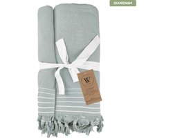 Hamamdoek - Badlaken - Strandlaken - Walra - 90x180 cm - Mint