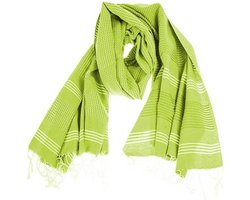 Hamamdoek - Strandlaken - Saunadoek - Sauna badlaken bamboe Beachfun lime 180x90cm