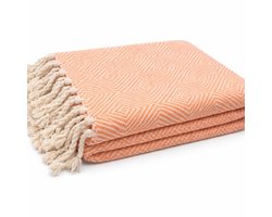 Hamamdoek - Strandlaken - Strandkleed - 90x170cm - 100% Katoen - Oranje