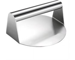 Hamburgerpers - Roestvrij Staal 304 - Diameter 14cm - Voor Platte Bakplaten - Gelijkmatige Warmteverdeling - Makkelijk Schoon Te Maken - BBQ Accessoire