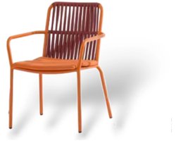 hamilton bay - tuinstoel - Ease - Carrot Orange - met kussen - rope met aluminium