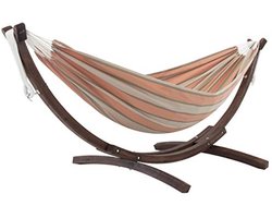 Hammock Double with Solid Wood Stand - Natural Style