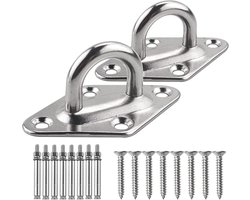 Hammock Hanging Set 1000LB Capaciteit - Roestvrij Staal Bevestigingsset met Schroevidos