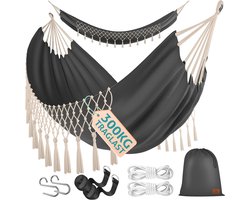 Hammock voor 1-2 Personen, 300 kg Belastbaarheid, 320 x 150 cm, Ademend en Weerbestendig, Perfect voor Camping of Tuin