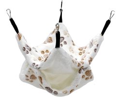 Hammock voor Cavia's, Ratjes en Fretten - Zachte Fleece Hangbedden voor Kleine Dieren, Ideaal voor Slapen en Comfortabele Kooi Accessoires