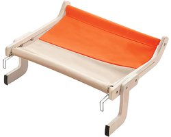 Hammock voor katten - Raam - Hangmat - Grijs-Oranje - M