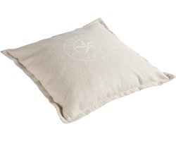 Hampton Naturel Gevuld Kussen | 45 X 45 | Sierkussen Voor Woonkamer Of Slaapkamer