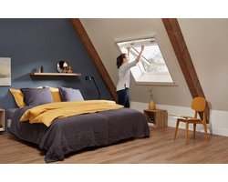 Hamstra Plus rolhor, vliegengordijn voor Dakraam wit 78x155cm