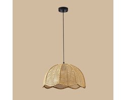 Hana Rotan Kroonluchter Natuurlijk 40×80 cm – Boho hanglamp rotan naturel voor woon- of eetkamer