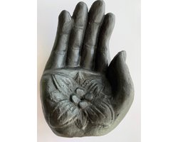 Hand decoratie zwart (wierookhouder)