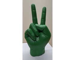 Hand Peace Beelden - 8 kleuren - Groen - Losse beelden - Polyresin - Polystone - Wonen - Decoratie - Woondecoratie - Merchandise - Mancave